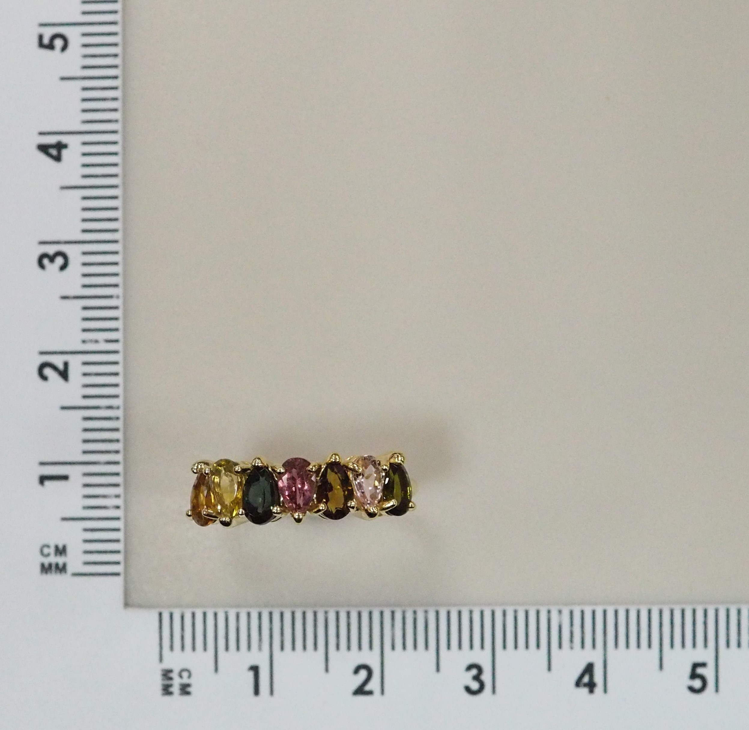 Серебряное кольцо с турмалинами